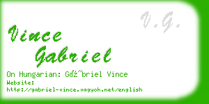 vince gabriel business card